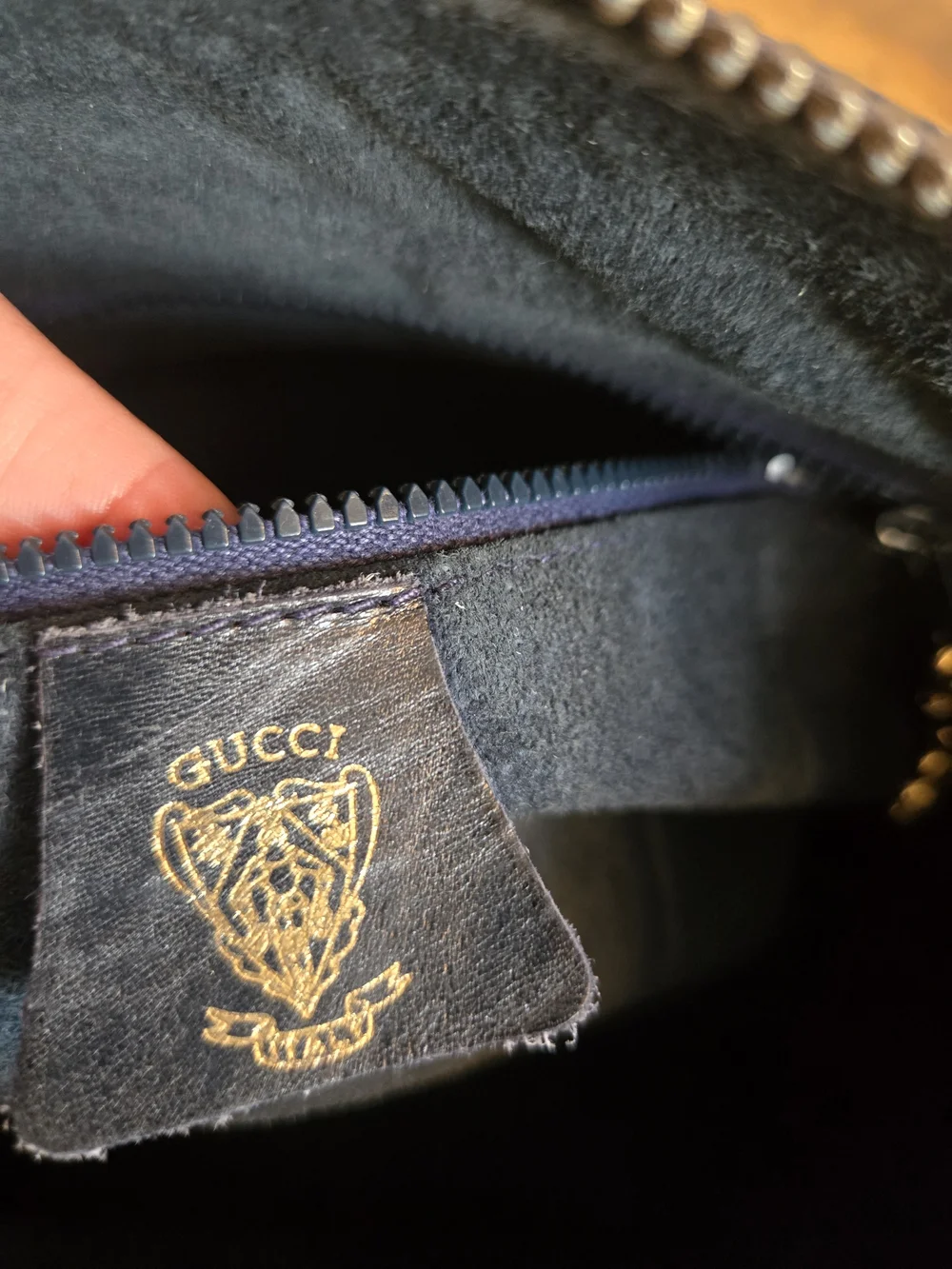Gucci Vintage Black and Monogram Canvas Shoulder Bag